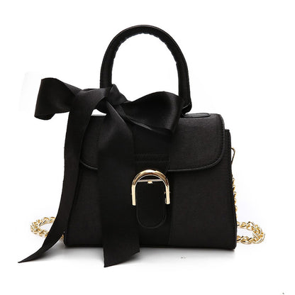 Velvet Bow Shoulder Bag