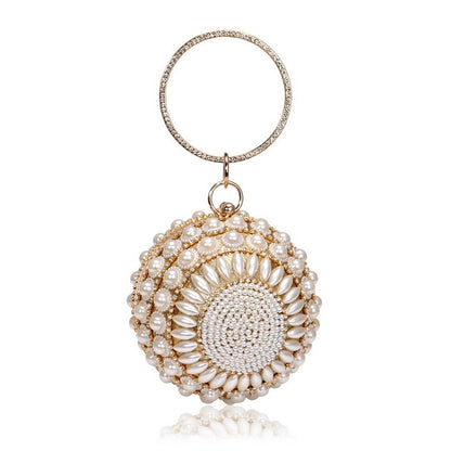 Pearl Round Evening Clutch