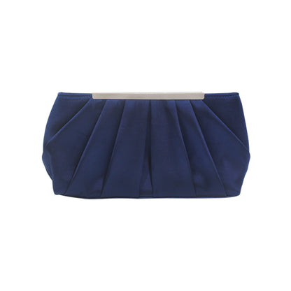 Pleated Satin Dinner Clutch