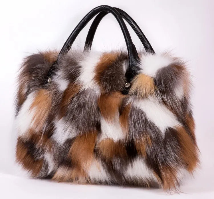 Luxury Fox Fur Handbag