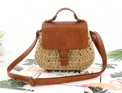 Antique Woven Straw Tote