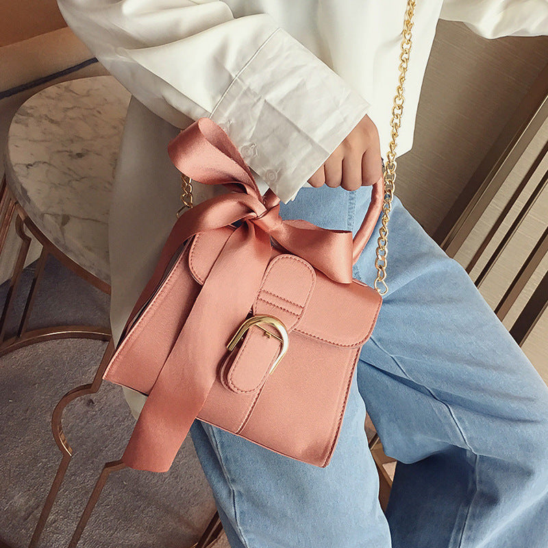 Velvet Bow Shoulder Bag