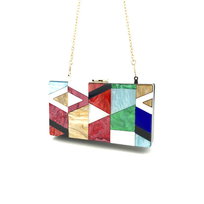 Multicolor Acrylic Clutch