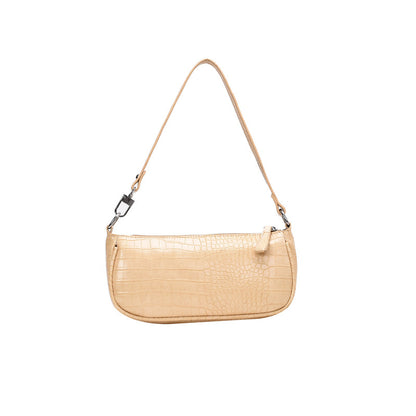 Light cooked style solid color simple shoulder bag