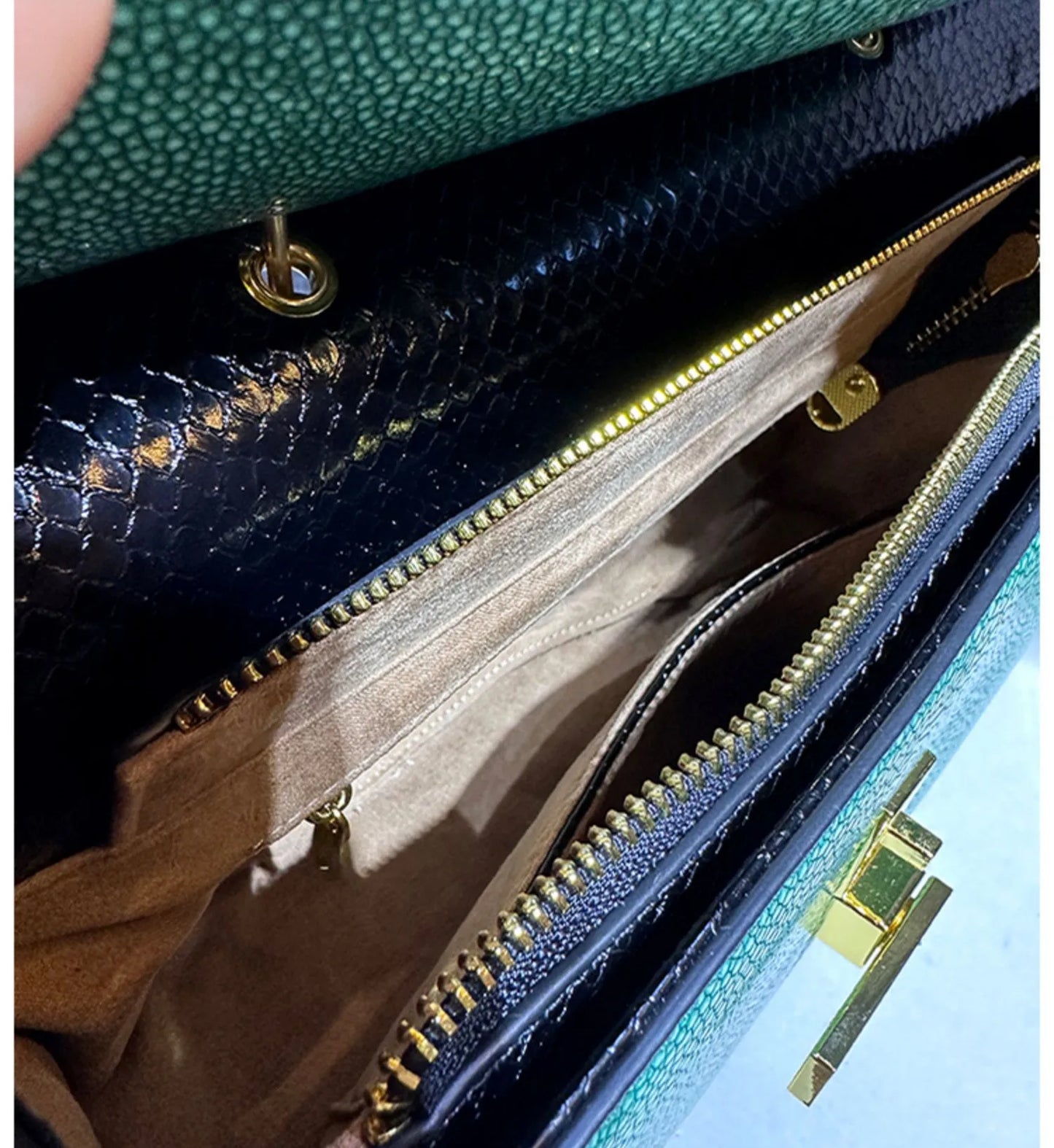 Pearl Shell Cowhide Tote