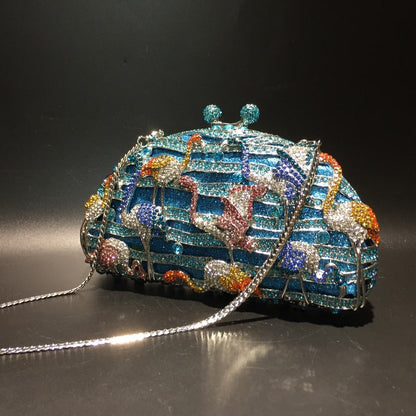 Metal Diamond Evening Clutch