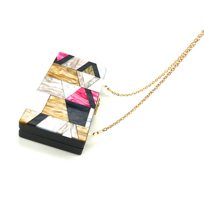 Multicolor Acrylic Clutch