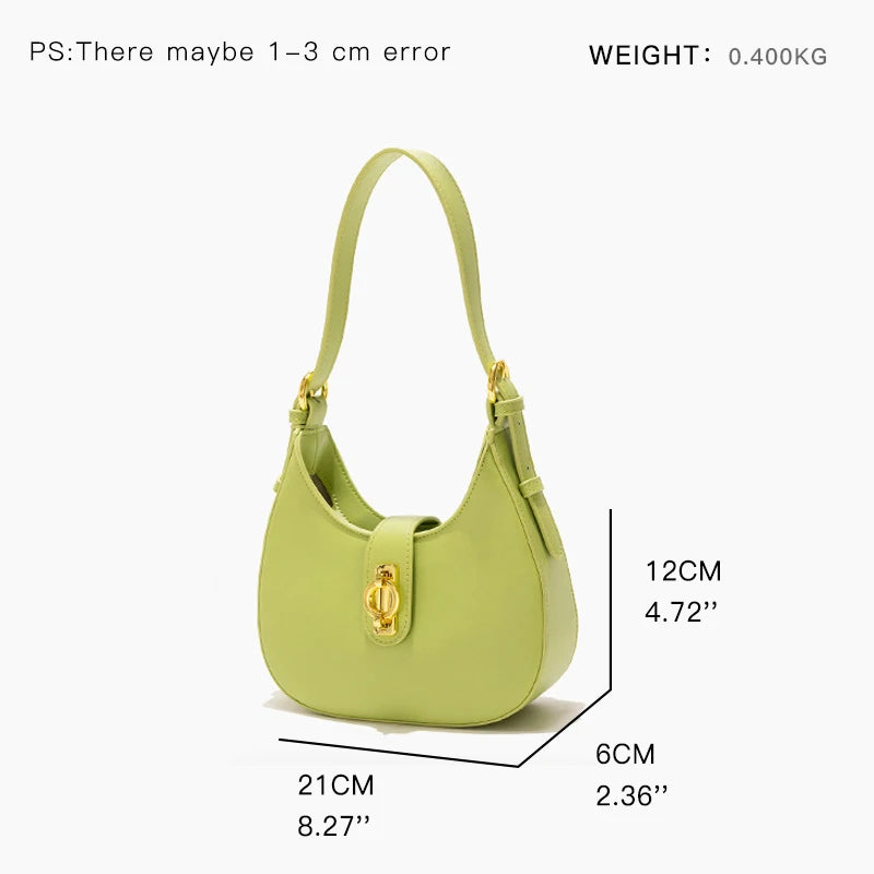 Half-Moon Leather Crossbody