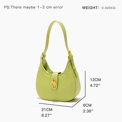 Half-Moon Leather Crossbody