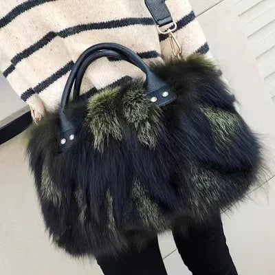 Luxury Fox Fur Handbag