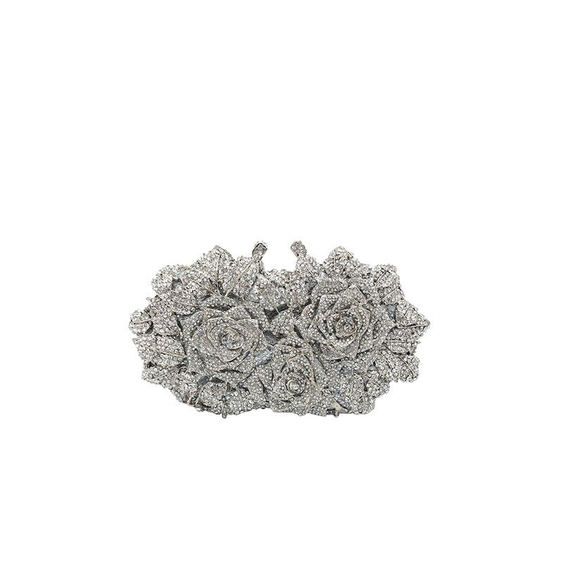 Hollow Flower Diamond Clutch