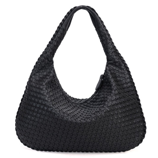 Handwoven Patchwork Hobo Bag
