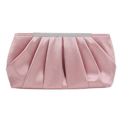 Pleated Satin Dinner Clutch
