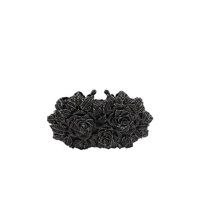 Hollow Flower Diamond Clutch