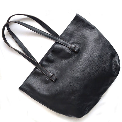 Hand-held Simple And Practical Cowhide Shoulder Handbag