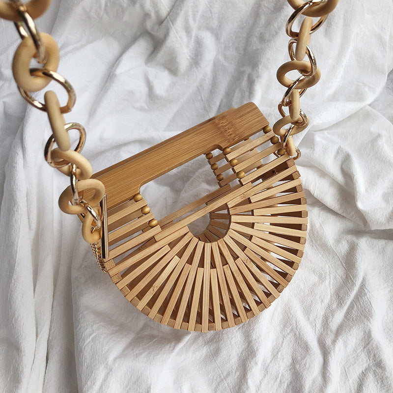 Vintage Hollow Straw Wrapped Small Red Book