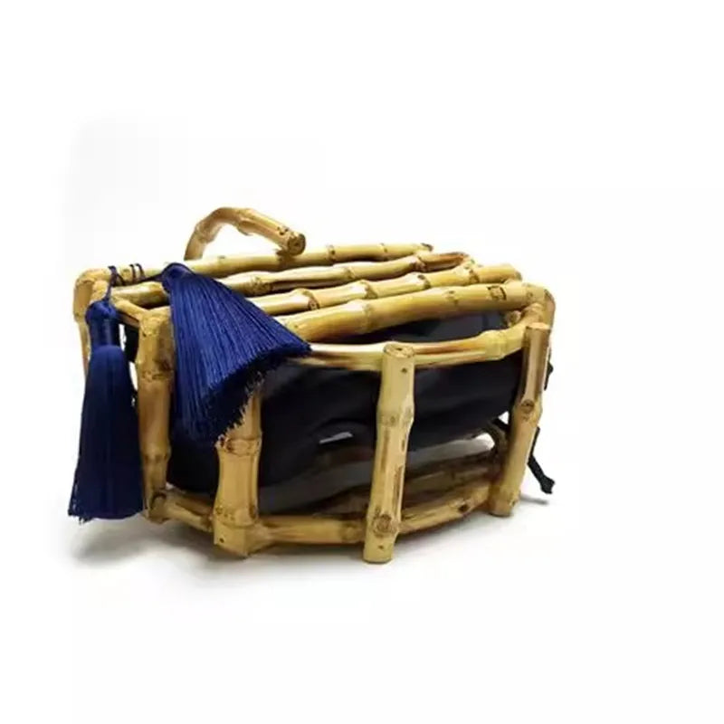 Handmade Bamboo Tassel Bag
