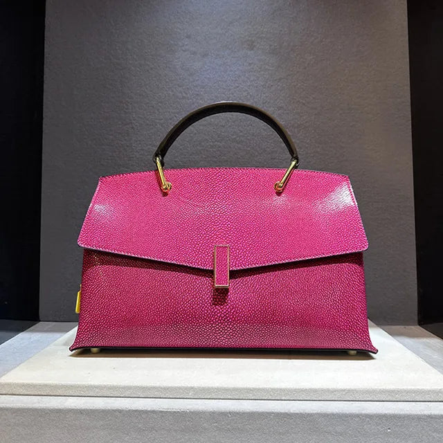 Pearl Shell Cowhide Tote