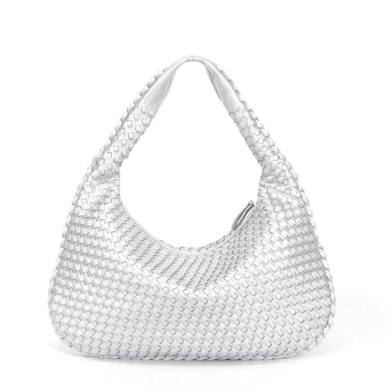 Handwoven Patchwork Hobo Bag