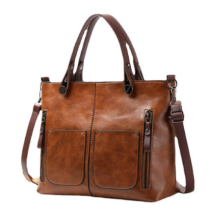 Retro Diagonal Cross Tote