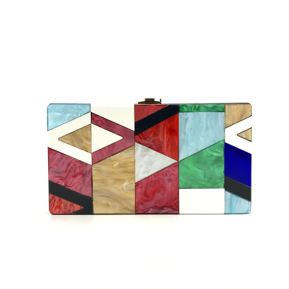 Multicolor Acrylic Clutch