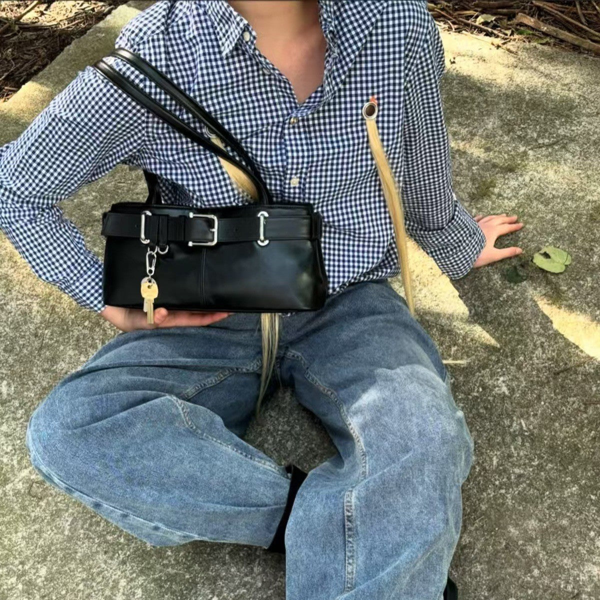 Belt Buckle Underarm Bag