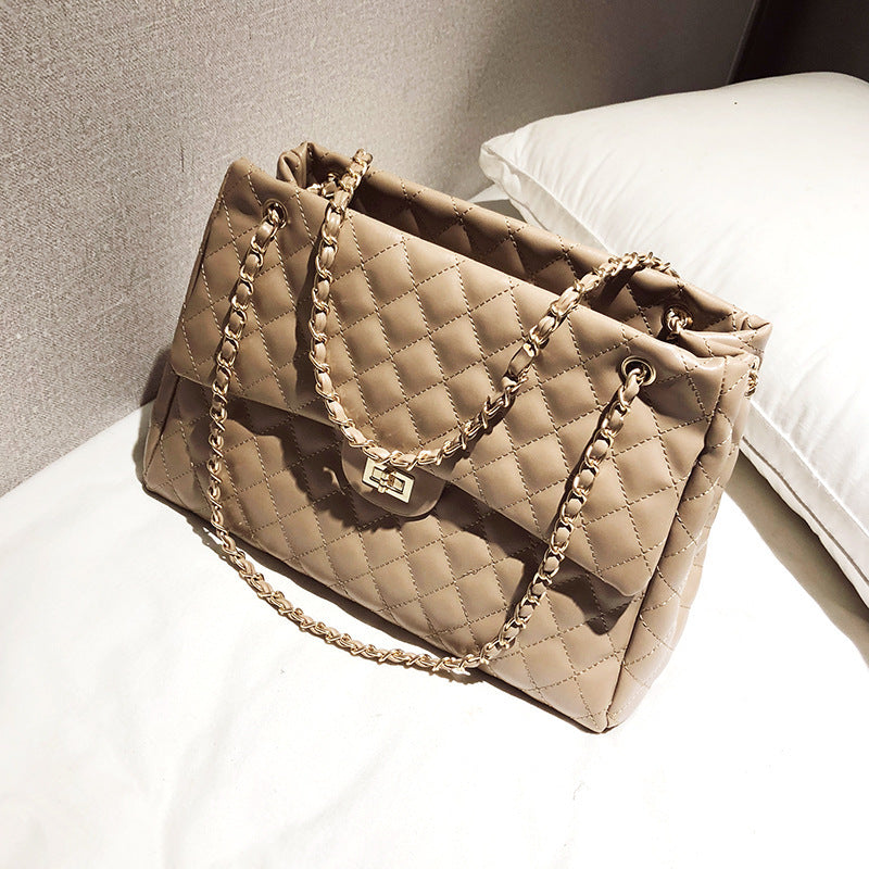 Quilted Chain Messenger Bag