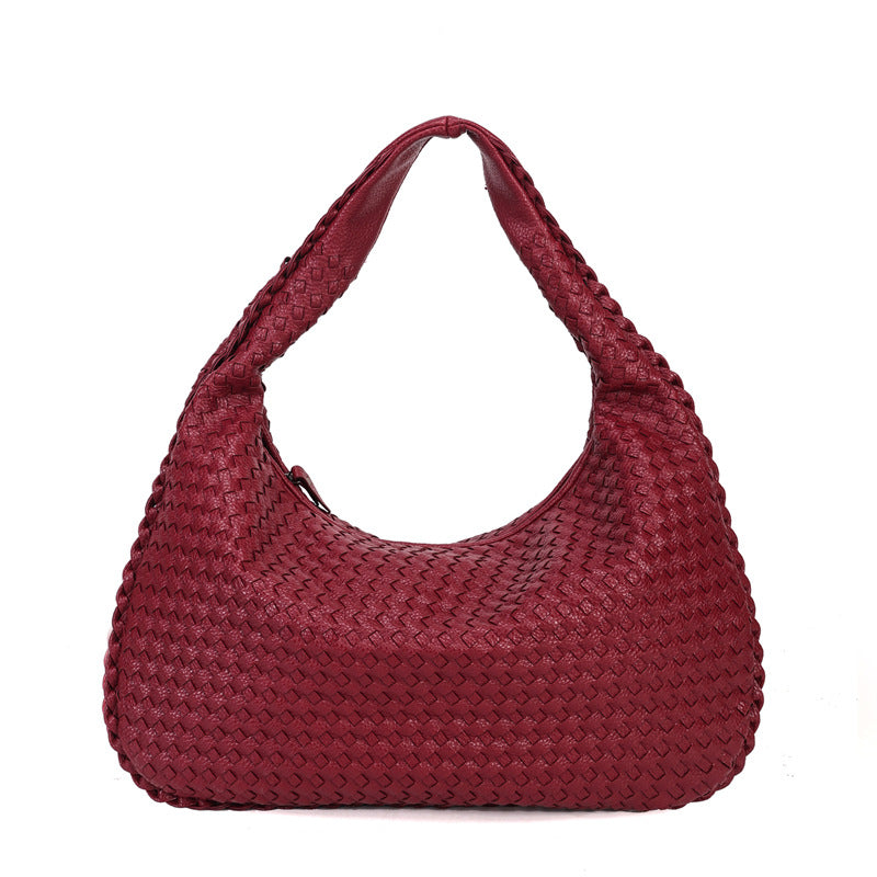 Handwoven Patchwork Hobo Bag