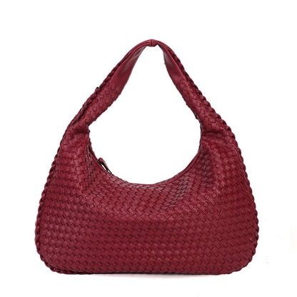 Handwoven Patchwork Hobo Bag