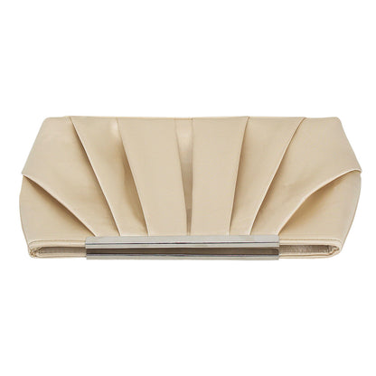 Pleated Satin Dinner Clutch
