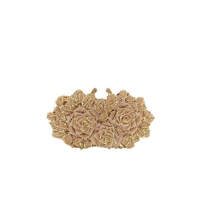 Hollow Flower Diamond Clutch