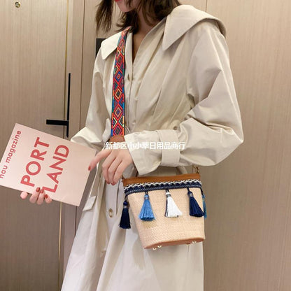 Boho Straw Woven Tote