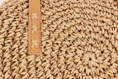 Simple Round Straw Tote