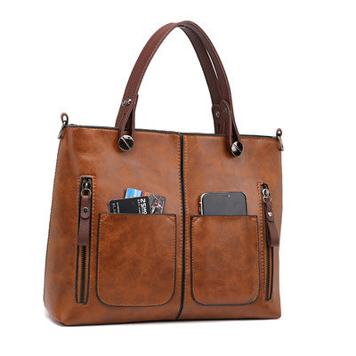Retro Diagonal Cross Tote
