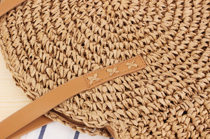Simple Round Straw Tote