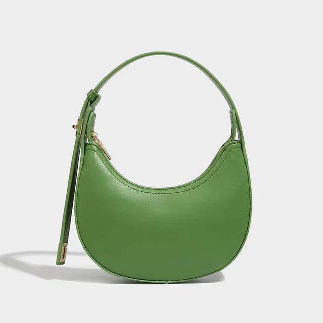 Soft PU Half-Moon Tote