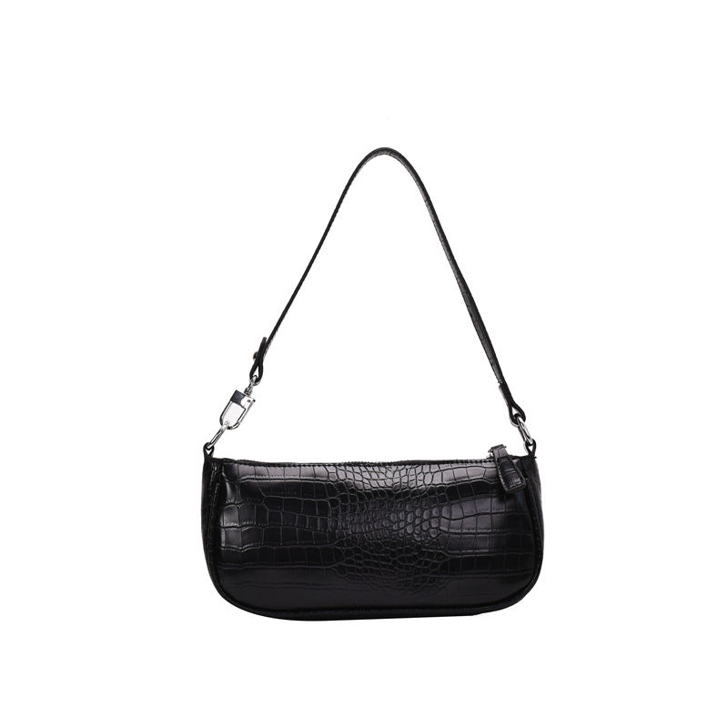 Light cooked style solid color simple shoulder bag