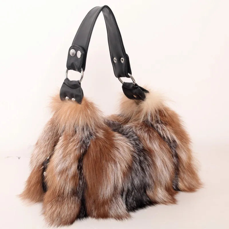 Luxury Fox Fur Handbag