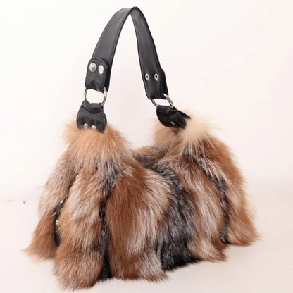 Luxury Fox Fur Handbag
