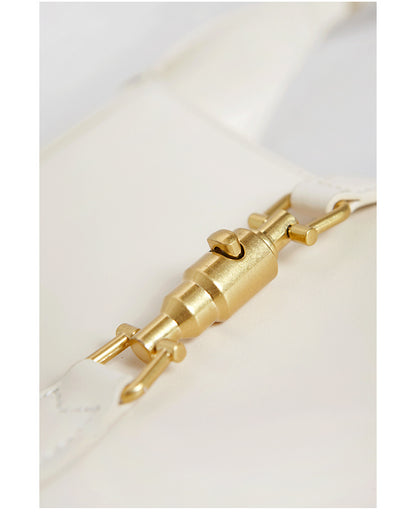 Cowhide Leather Underarm Bag