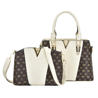 Fashion Handbag Hit Color Printing One Shoulder Messenger Bag