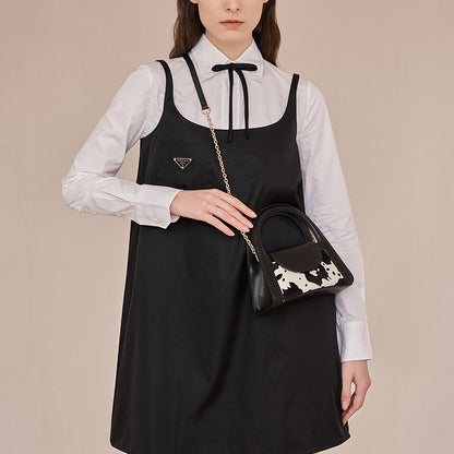 Textured French Chain Bag