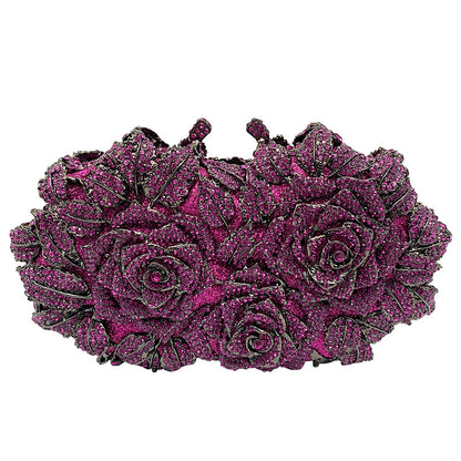 Hollow Flower Diamond Clutch