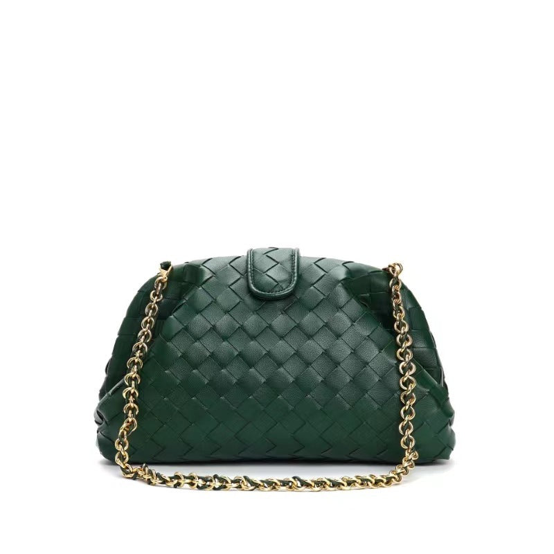 Woven Leather Square Bag