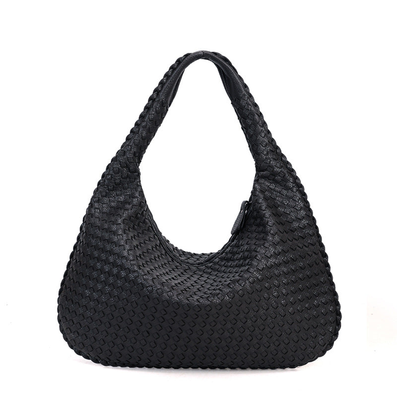 Handwoven Patchwork Hobo Bag