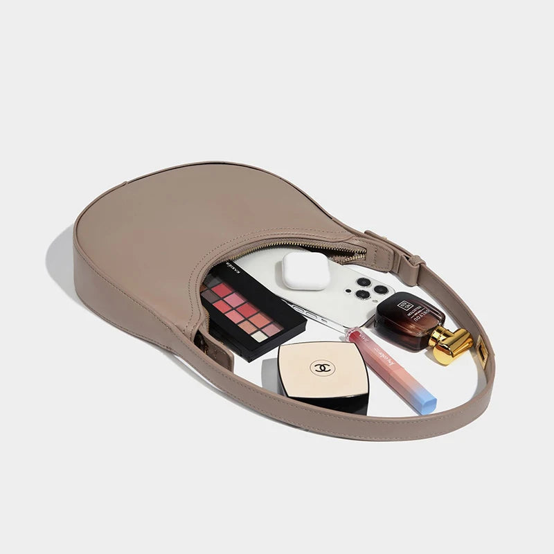 Soft PU Half-Moon Tote