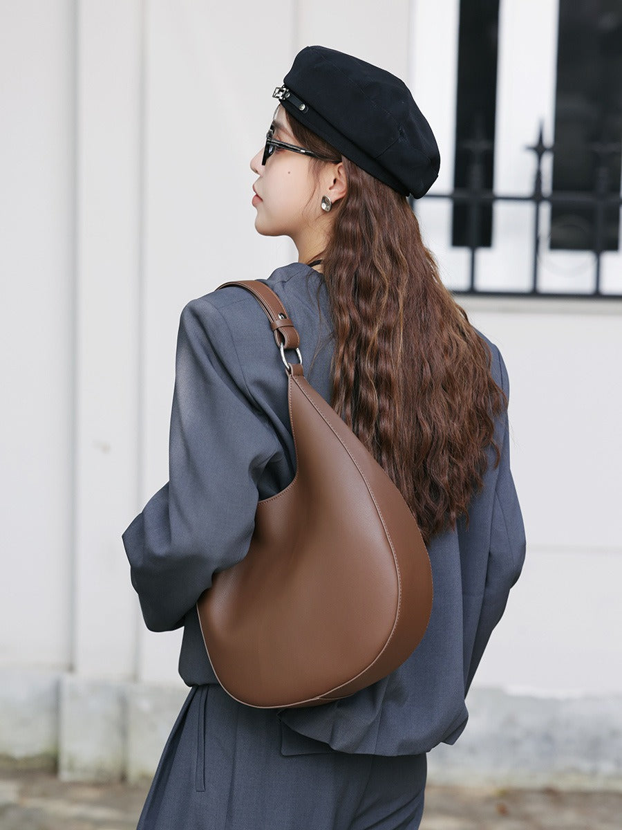Crescent Leather Armpit Bag