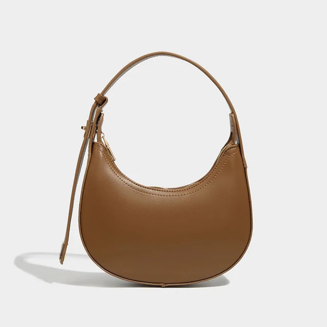 Soft PU Half-Moon Tote