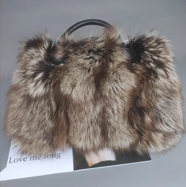 Luxury Fox Fur Handbag