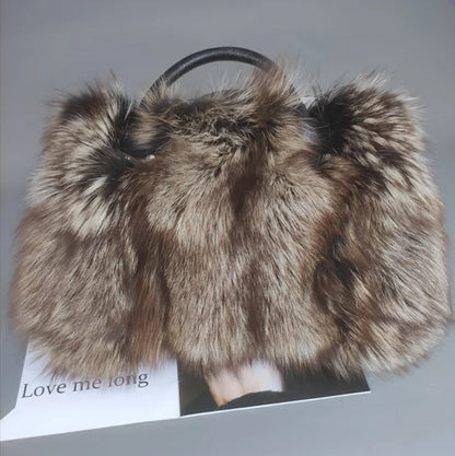 Luxury Fox Fur Handbag